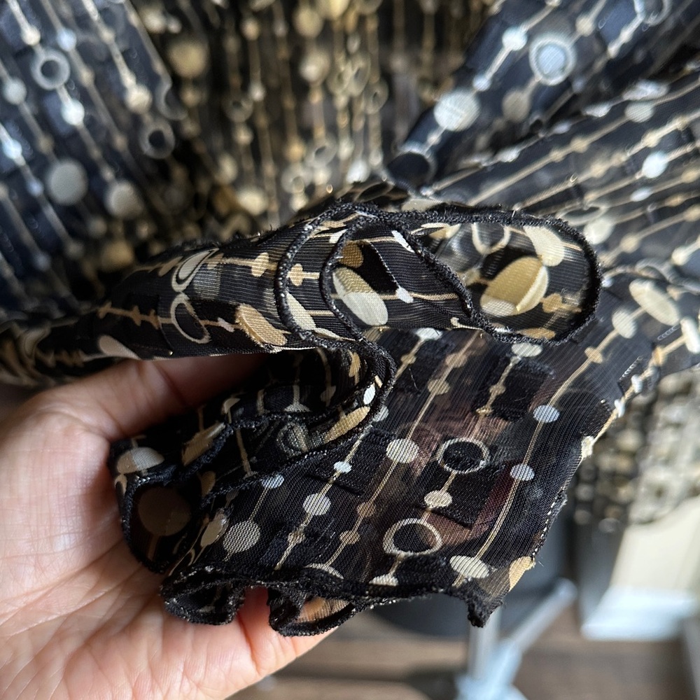 Studio 1940 Black and Gold Patterned Shirt Jacket - Picture 7 of 8